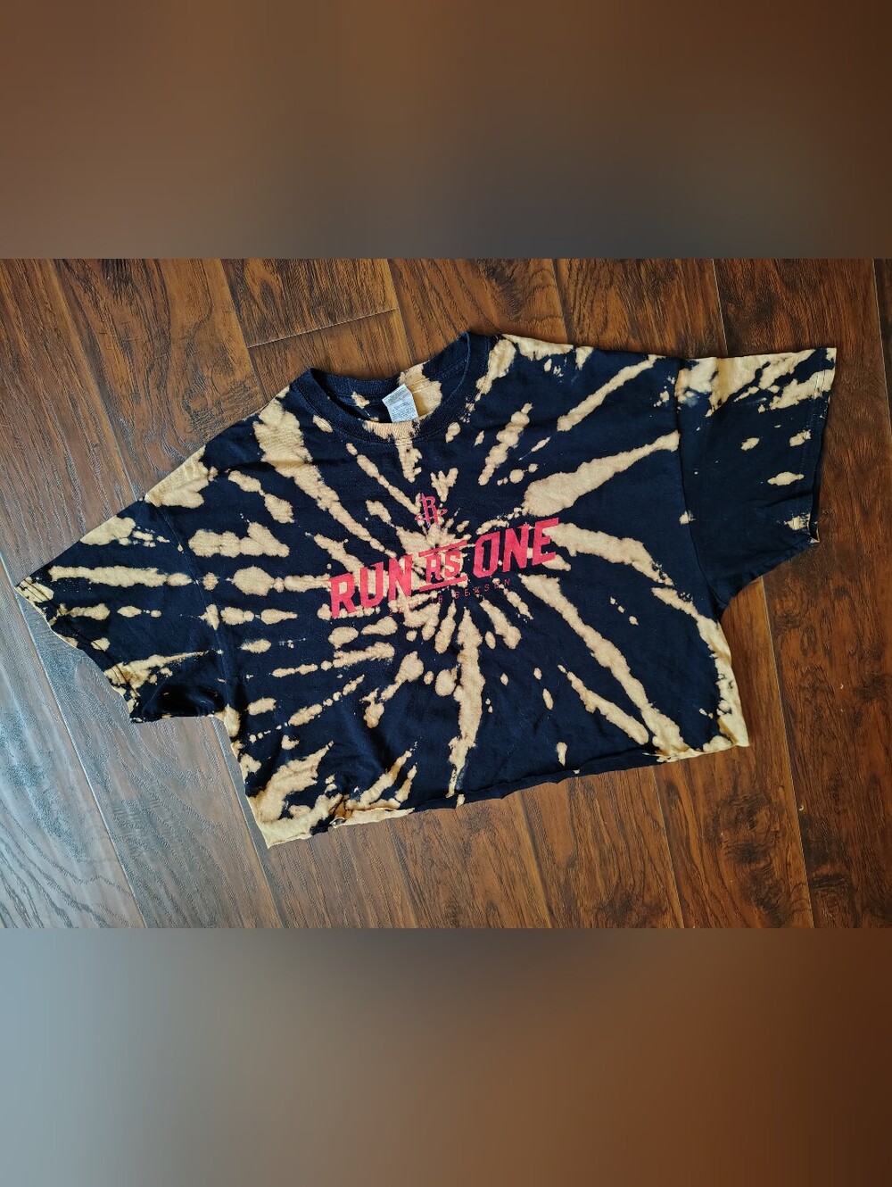 Houston Rockets Run as One tie dye crop top T-shirt size XL